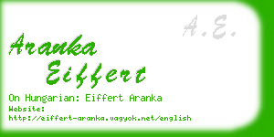 aranka eiffert business card